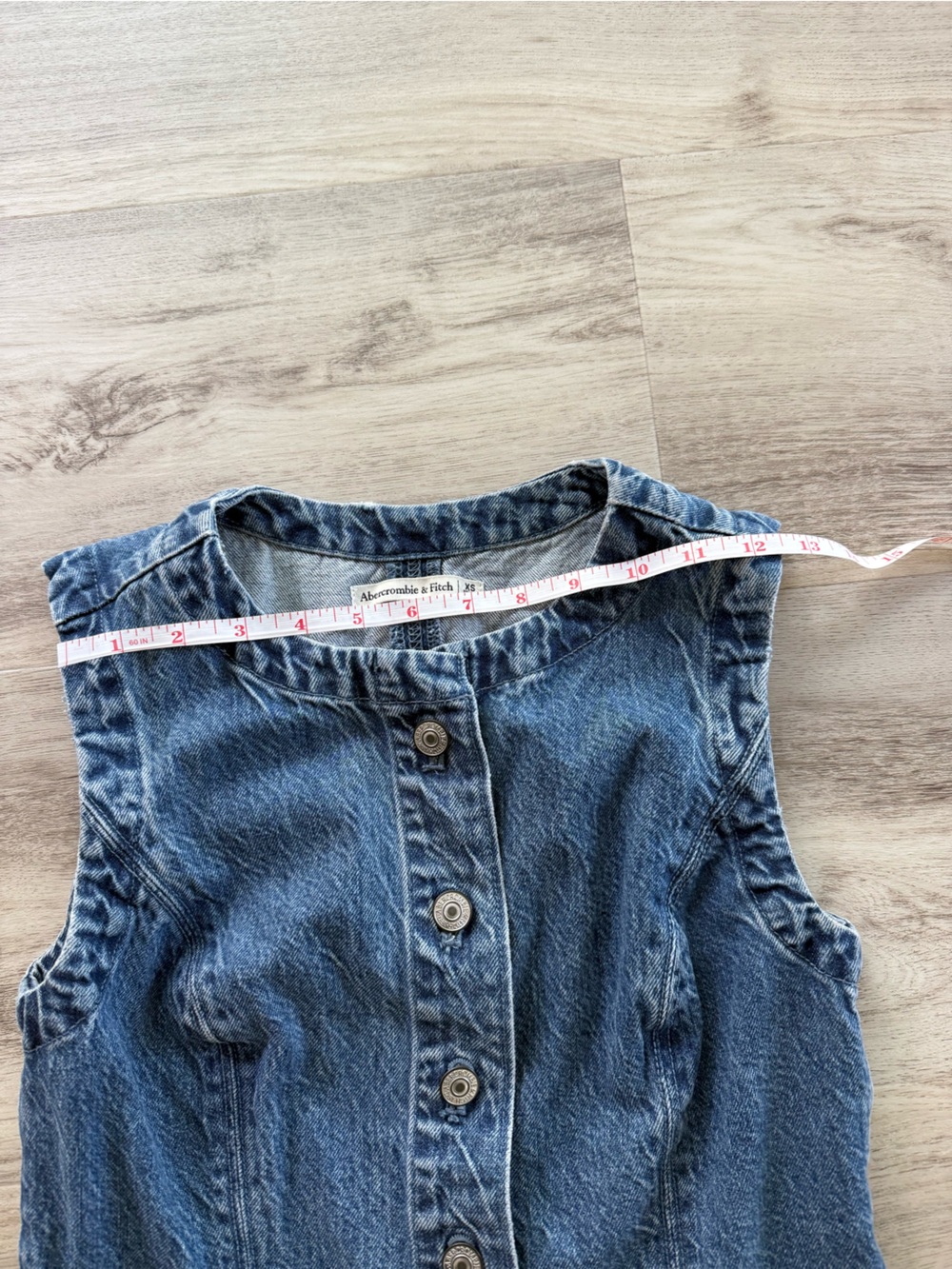 Abercrombie & Fitch Blue Button-Front Denim Dress - Picture 2 of 8